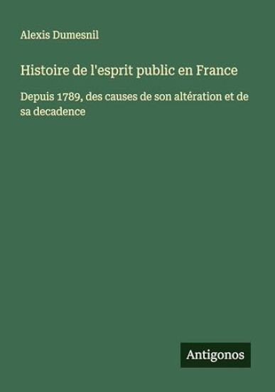 Histoire de l'esprit public en France