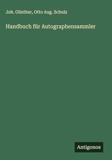 Handbuch für Autographensammler