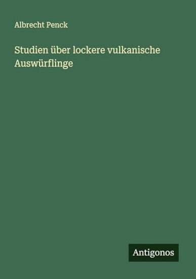 Studien über lockere vulkanische Auswürflinge