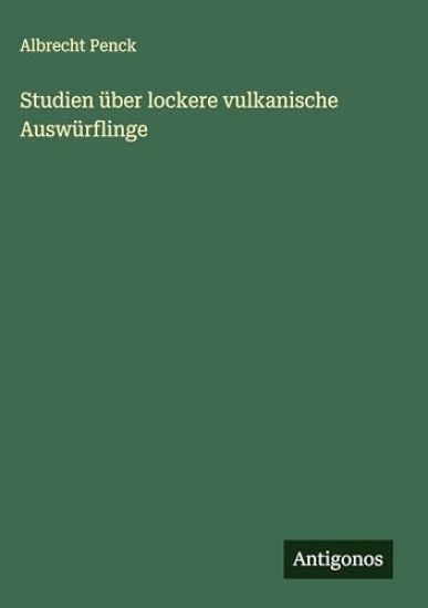 Studien über lockere vulkanische Auswürflinge