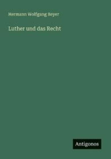 Luther und das Recht