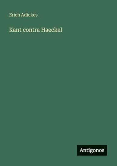 Kant contra Haeckel