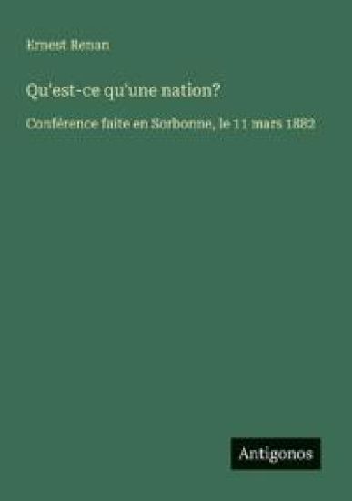 Qu'est-ce qu'une nation?