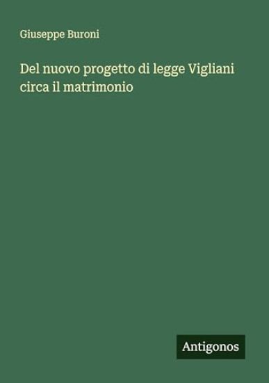 Del nuovo progetto di legge Vigliani circa il matrimonio