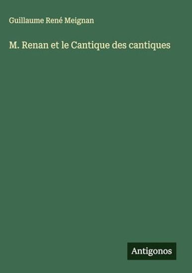 M. Renan et le Cantique des cantiques
