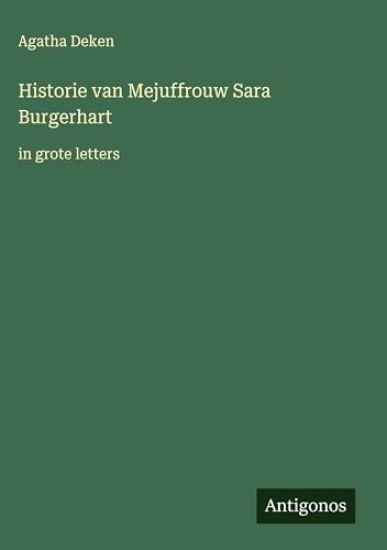 Historie van Mejuffrouw Sara Burgerhart