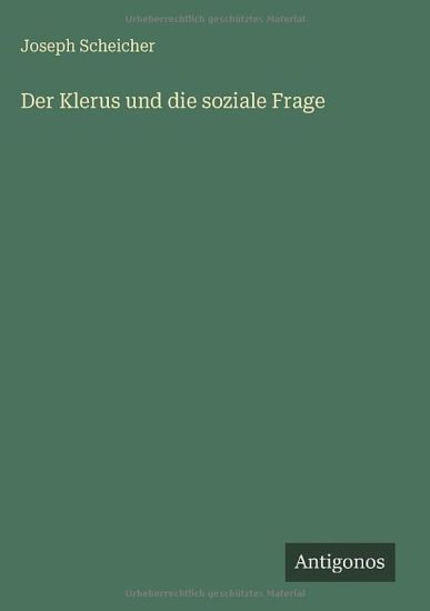 Der Klerus und die soziale Frage