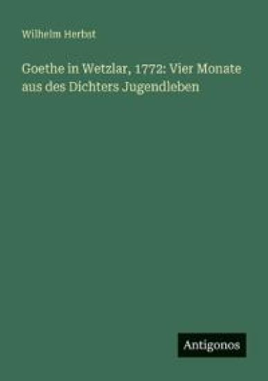 Goethe in Wetzlar, 1772