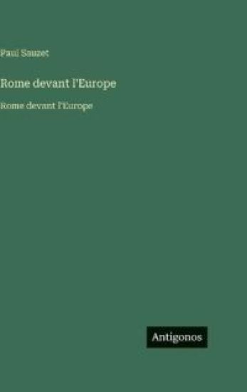 Rome devant l'Europe