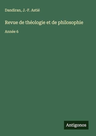 Revue de théologie et de philosophie
