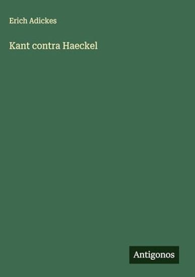 Kant contra Haeckel