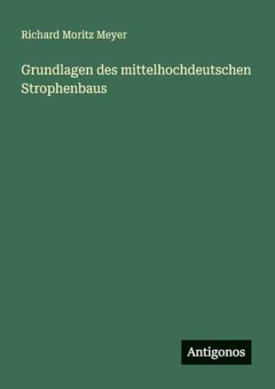 Grundlagen des mittelhochdeutschen Strophenbaus