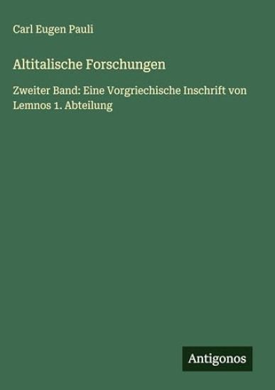 Altitalische Forschungen