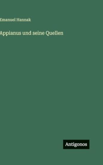 Appianus und seine Quellen