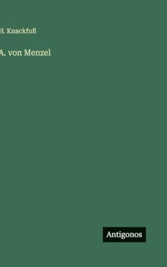 A. von Menzel