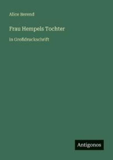 Frau Hempels Tochter