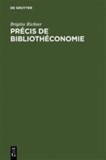 Précis de Bibliothéconomie
