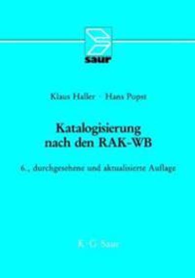 Katalogisierung nach den RAK-WB