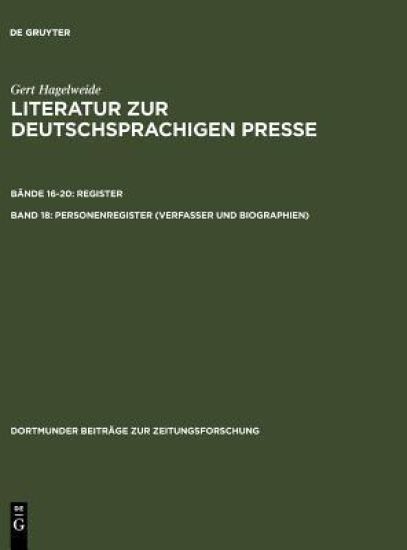 Personenregister ( Verfasser Und Biographien )