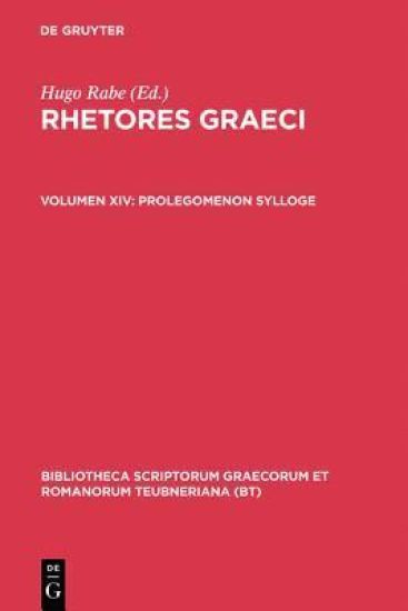 Prolegomenon Sylloge (Rhetore CB