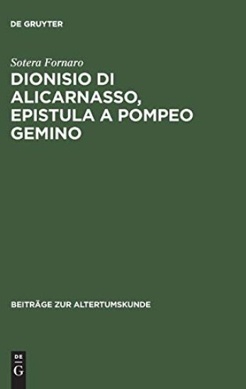 Dionisio di Alicarnasso, Epistula a Pompeo Gemino