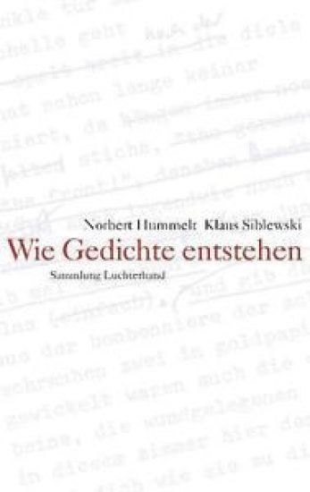 Wie Gedichte entstehen