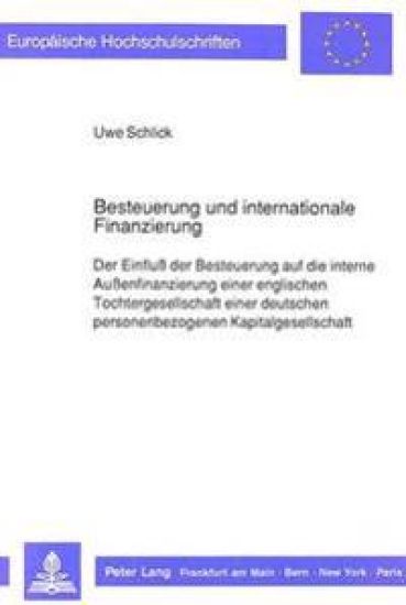 Besteuerung Und Internationale Finanzierung