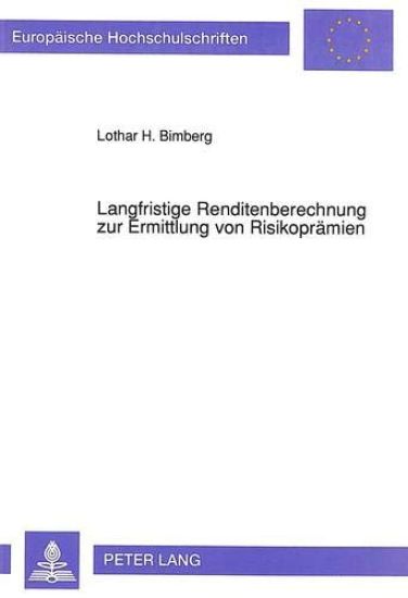 Langfristige Renditenberechnung Zur Ermittlung Von Risikopraemien