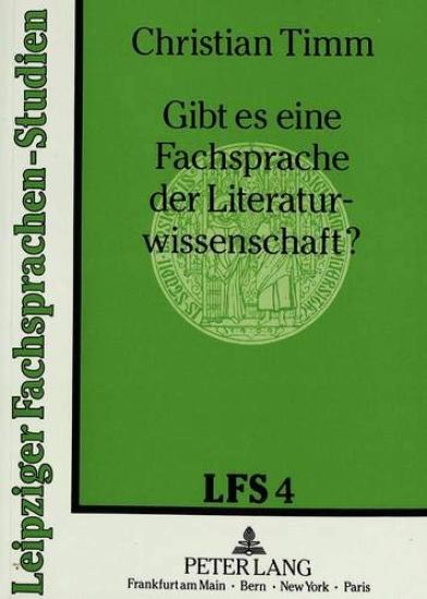 Gibt Es Eine Fachsprache Der Literaturwissenschaft?