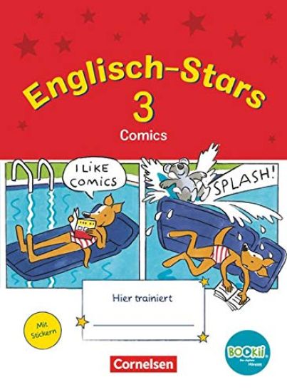 Englisch-Stars - BOOKii-Ausgabe - 3. Schuljahr. Comics. Übungsheft mit Lösungen