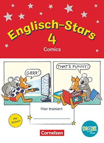 Englisch-Stars - BOOKii-Ausgabe - 4. Schuljahr. Comics. Übungsheft mit Lösungen