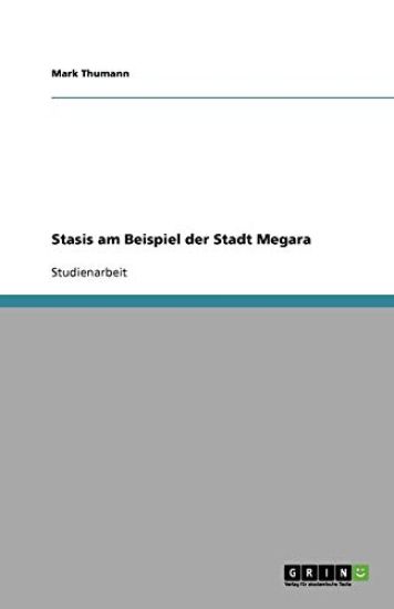 Stasis Am Beispiel Der Stadt Megara