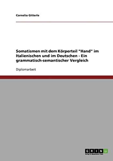 Somatismen mit dem Körperteil "Hand" im Italienischen und im Deutschen - Ein grammatisch-semantischer Vergleich