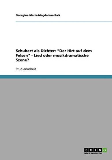 Schubert als Dichter