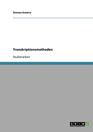 Transkriptionsmethoden