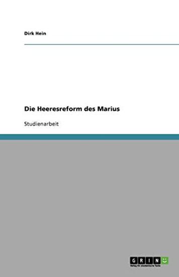 Die Heeresreform Des Marius