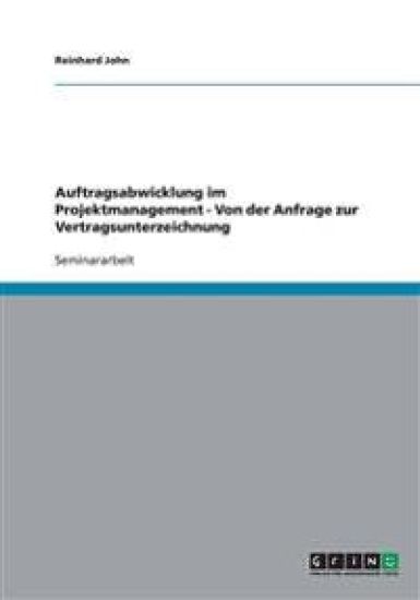 Auftragsabwicklung Im Projektmanagement