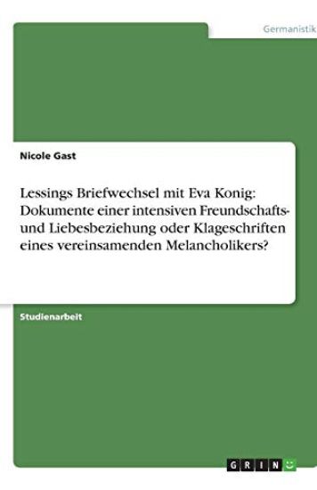 Lessings Briefwechsel mit Eva Konig