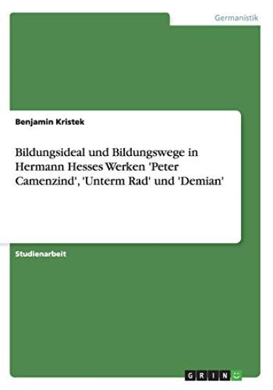 Bildungsideal und Bildungswege in Hermann Hesses Werken 'Peter Camenzind', 'Unterm Rad' und 'Demian'