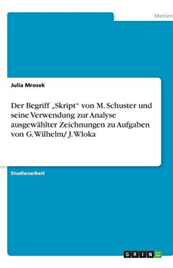 Der Begriff "Skript von M. Schuster und seine Verwendung zur Analyse ausgewahlter Zeichnungen zu Aufgaben von G. Wilhelm/ J. Wloka