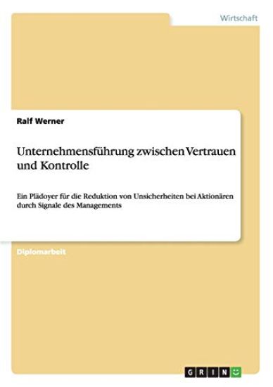 Unternehmensfuhrung Zwischen Vertrauen Und Kontrolle