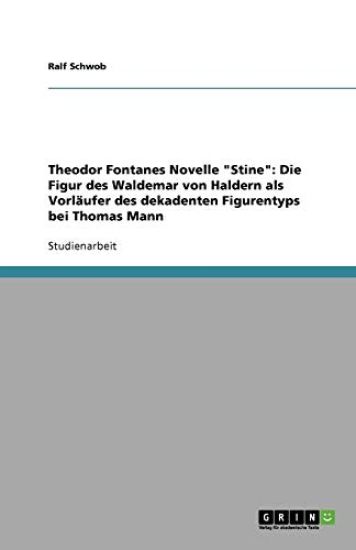 Theodor Fontanes Novelle Stine