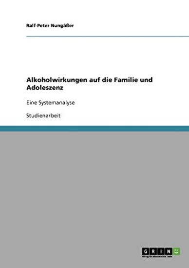 Alkoholwirkungen auf die Familie und Adoleszenz