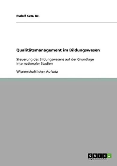 Qualitätsmanagement im Bildungswesen