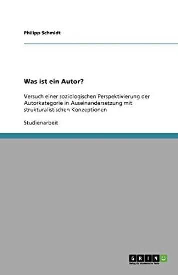 Was ist ein Autor?