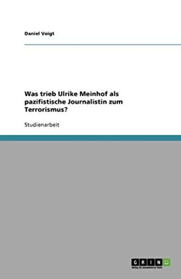 Was Trieb Ulrike Meinhof ALS Pazifistische Journalistin Zum Terrorismus?