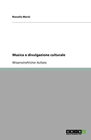 Musica e divulgazione culturale