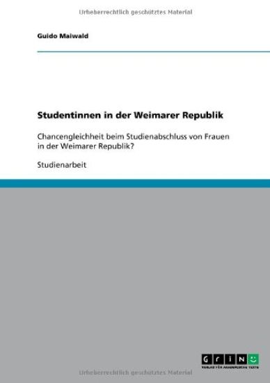 Studentinnen in der Weimarer Republik