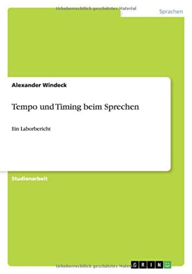 Tempo und Timing beim Sprechen