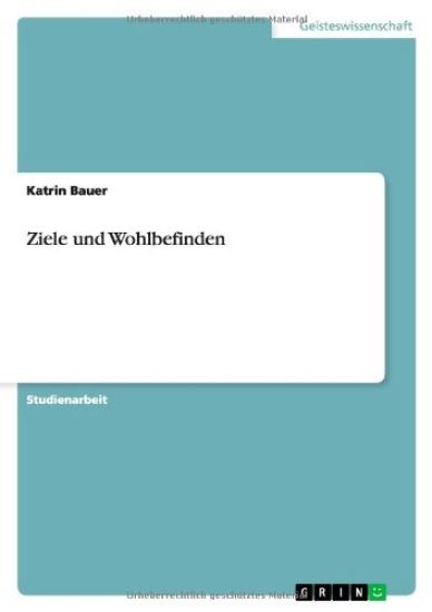 Ziele Und Wohlbefinden